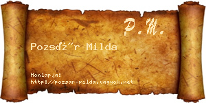 Pozsár Milda névjegykártya